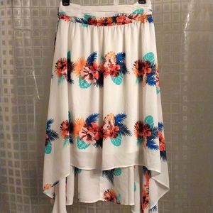 Black Rainn Floral Skirt